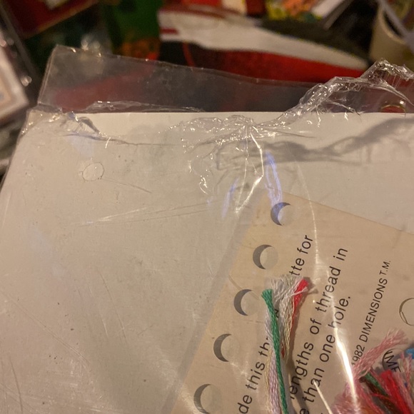 Vintage new but open DIMENSION Counted cross stitch hearts and lace birth record - Picture 9 of 9